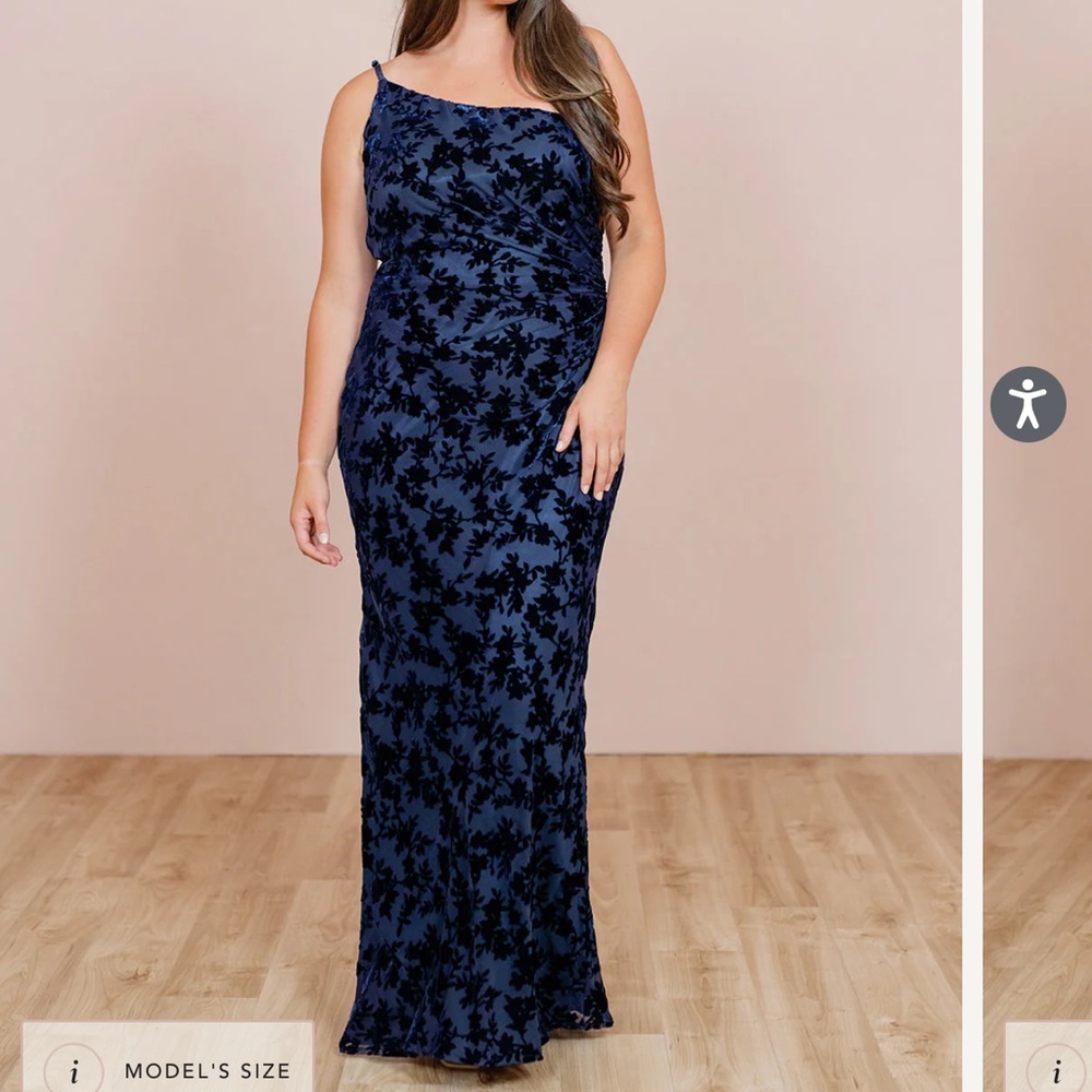 Jade Floral Burnout Velvet Dress. By : Revelry